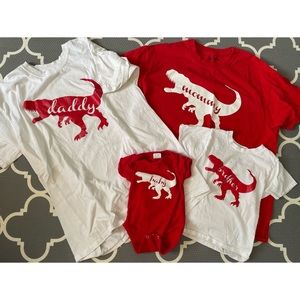 Family Dinosaur Matching tee shirts